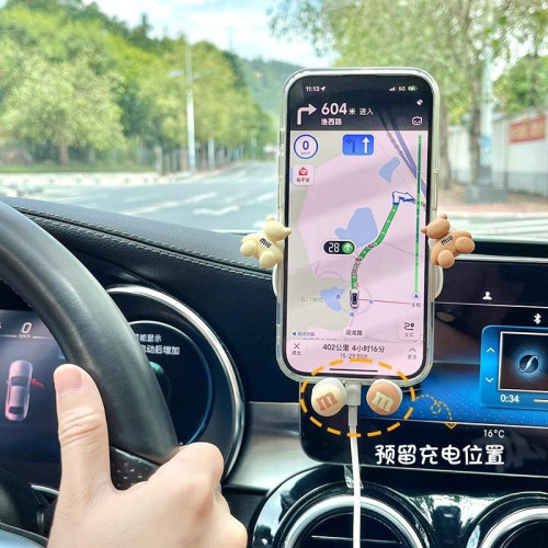 車用手機支架卡通可愛吸盤式車內固定架儀表台支撐出風口導航支架 車用手機支架卡通可愛吸盤式車內固定架儀表台支撐出風口導航支架
