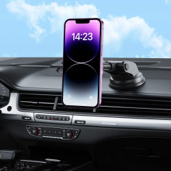 2025新款鋁合金車用支架360°旋轉伸縮汽車手機支架超強磁吸導航