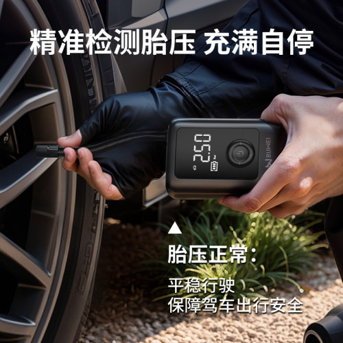 埠威車用充氣泵汽車輪胎測壓智能充氣可攜式無線打氣筒行動電源MI01