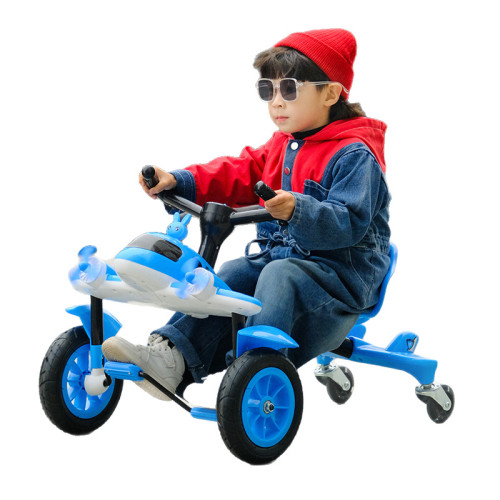 新款兒童扭扭車飛機漂移車寶寶平衡車玩具戶外腳踏三輪車小孩甩尾