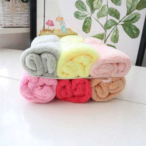 康樂屋珊瑚絨方巾 30*30公分6條卡頭裝 擦手巾毛巾擦桌布多色方巾