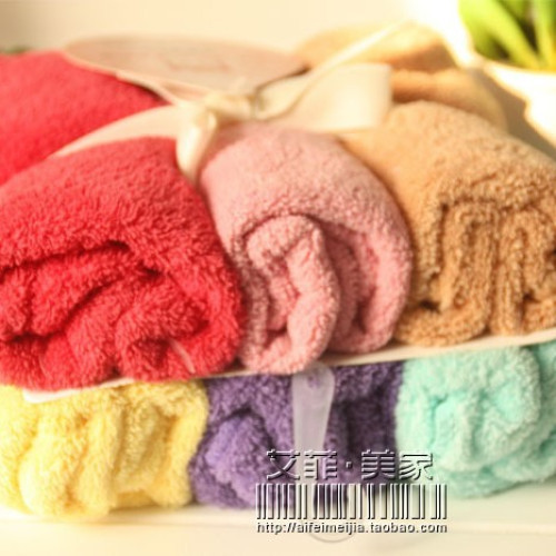 康樂屋珊瑚絨方巾 30*30公分6條卡頭裝 擦手巾毛巾擦桌布多色方巾