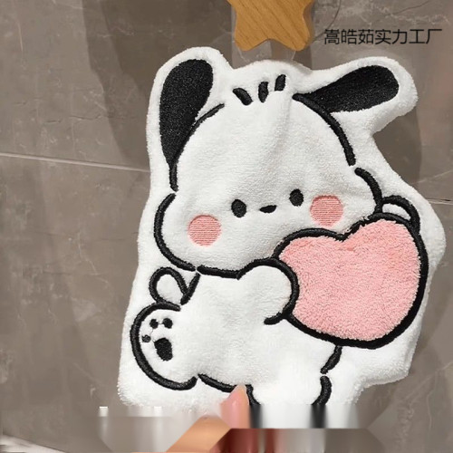 帕恰狗擦手毛巾掛式可愛吸水速乾加厚家用浴室毛巾廚房手帕抹布