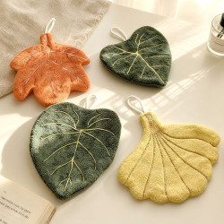 創意不髮臭抹布手帕葉子手巾可愛加厚珊瑚廚房洗手間吸水速乾