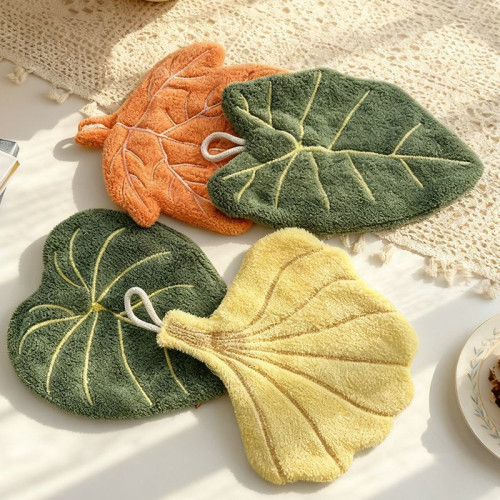 創意不髮臭抹布手帕葉子手巾可愛加厚珊瑚廚房洗手間吸水速乾