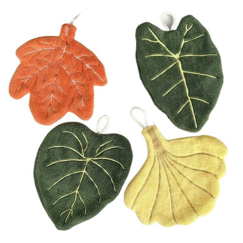 創意不髮臭抹布手帕葉子手巾可愛加厚珊瑚廚房洗手間吸水速乾