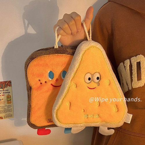 掛式手巾吸水可愛速乾手布廚房衛生間毛巾抹布加厚卡通兒童手帕