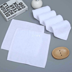 50條裝純棉白色小方巾兒童洗臉毛巾酒店幼兒園KTV擦手巾廚房抹布