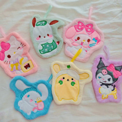 日系兒童擦手巾美樂蒂玉桂狗帕恰狗庫洛米廚房衛生間掛式擦手抹布