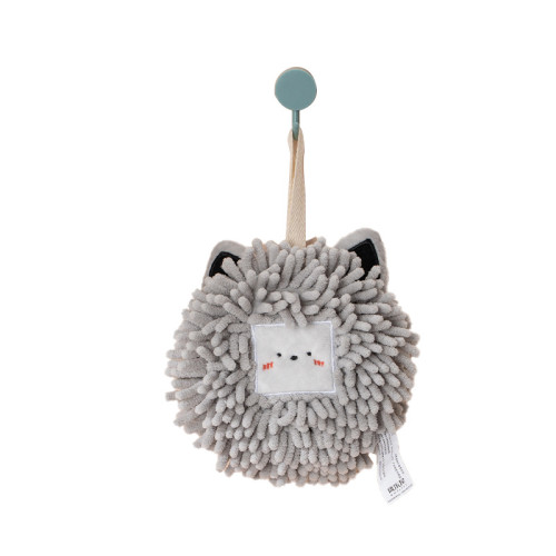 雪尼爾動物擦手球 康樂屋卡通擦手巾可掛 可愛掛式擦手毛巾