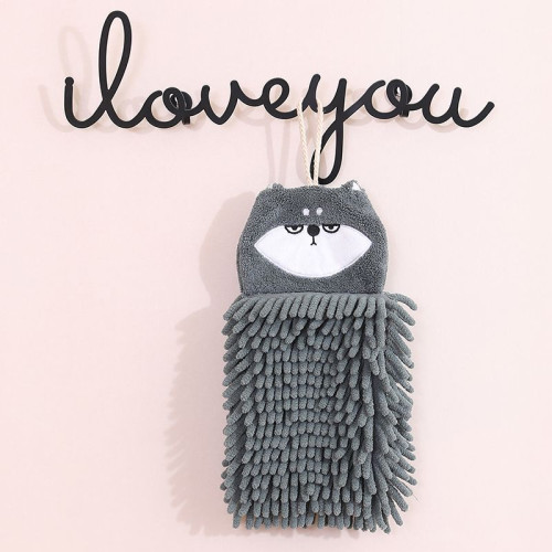 可愛速乾雪尼爾擦手巾防臭清新廚房加厚不掉毛浴室清潔掛式可攜式巾