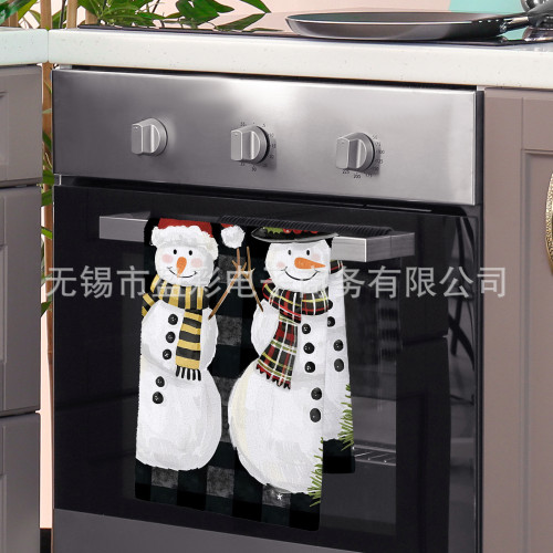 可愛樹枝小鳥印花毛巾布擦手巾茶巾數碼印花廚房浴室