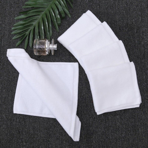 50條裝純棉白色小方巾酒店幼兒園KTV餐廳擦手巾毛巾四方飯店抹布