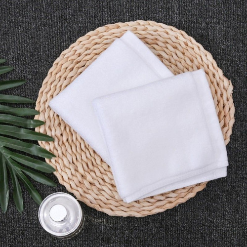 50條裝純棉白色小方巾酒店幼兒園KTV餐廳擦手巾毛巾四方飯店抹布