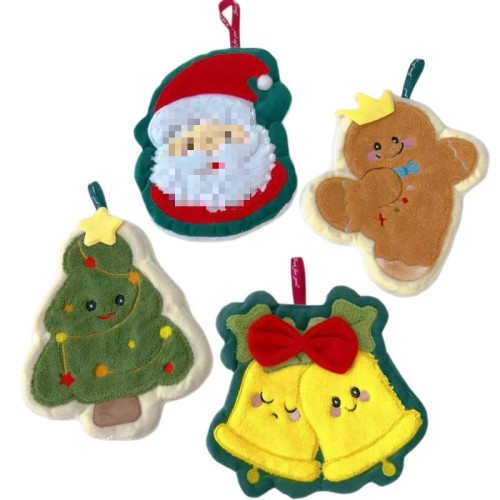 珊瑚絨吸水速乾擦手巾廚房衛生間可掛聖誕擦手小毛巾 珊瑚絨吸水速乾擦手巾廚房衛生間可掛聖誕擦手小毛巾