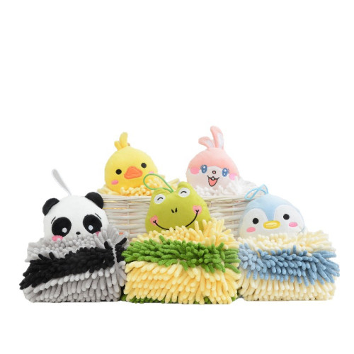 潔麗雅雪尼爾擦手巾廚房加厚吸水快乾毛巾衛生間卡通可愛兒童抹布