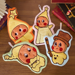 卡通星星人可掛式雙層加擦手巾加厚衛生間抹布珊瑚絨廚房兒童手帕