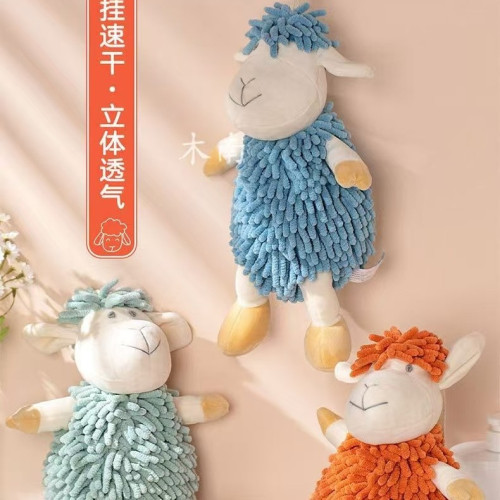卡通動物擦手公仔 多功能創意吸水擦手巾毛絨玩具