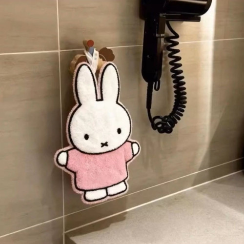 可愛系米菲兔兔家用擦手巾加厚衛生間浴室卡通手帕裝飾禮物