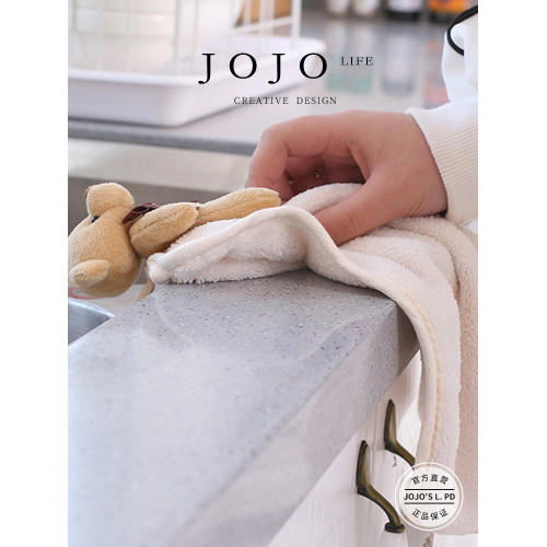 ♔JOJO'S L. PD.painting.擦手巾卡通動物小熊吸水珊瑚絨小熊 |巖