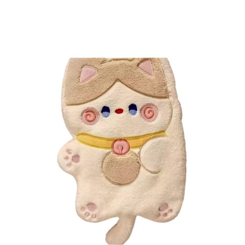 卡通抱抱貓可掛式擦手巾吸水毛巾洗碗布抹布可愛小毛巾強吸水可愛