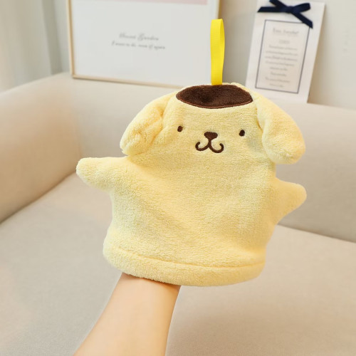 卡通可愛帕洽狗珊瑚絨超強吸水擦手巾少女心立體款家用柔軟搓澡巾