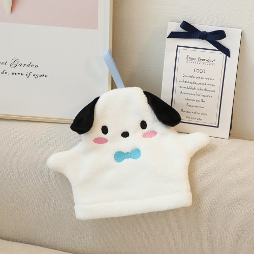 卡通可愛帕洽狗珊瑚絨超強吸水擦手巾少女心立體款家用柔軟搓澡巾