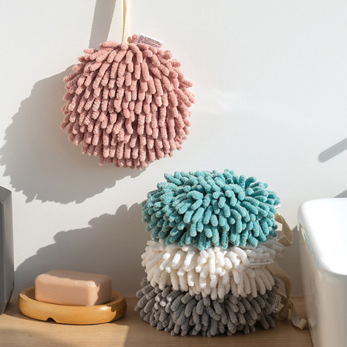 雪尼爾擦手巾掛式超強吸水速乾廚房浴室衛生間加厚擦手球抹帕兒童