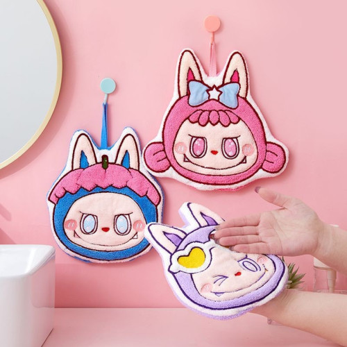 新款擦手巾廚房可愛可掛式手巾喜慶廚房不掉毛加厚吸水擦手