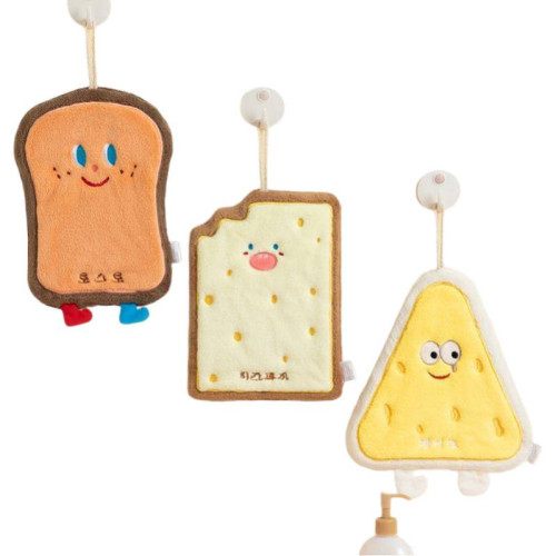 可愛擦手巾掛式吸水加厚衛生間卡通擦手帕毛巾洗手小方巾廚房抹布