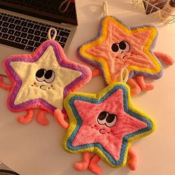 可愛擦手巾掛式吸水加厚衛生間卡通擦手帕毛巾小方巾廚房抹布速乾