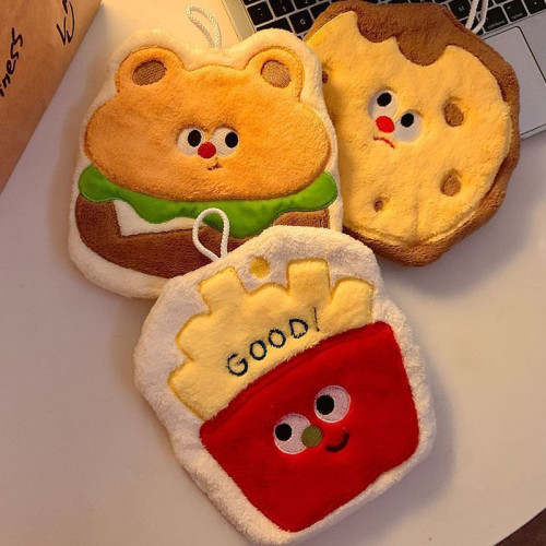 高顔值創意可愛廚房浴室擦手巾吸水易清洗柔軟可掛式家用毛絨抹布