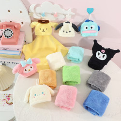 卡通珊瑚絨擦手巾可掛式加厚廚房抹布衛生間速乾強吸水小毛巾手帕