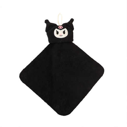 卡通珊瑚絨擦手巾可掛式加厚廚房抹布衛生間速乾強吸水小毛巾手帕