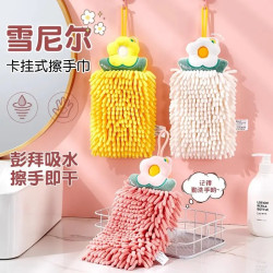 擦手巾雪尼爾可掛式超強吸水速乾可愛毛巾衛生間廚房柔軟抹布加厚