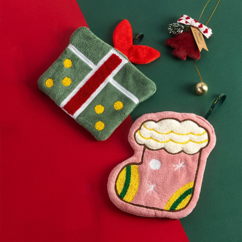 聖誕擦手巾卡通掛式加厚可愛毛巾廚房速乾珊瑚衛生間吸水抹布手帕 聖誕擦手巾卡通掛式加厚可愛毛巾廚房速乾珊瑚衛生間吸水抹布手帕