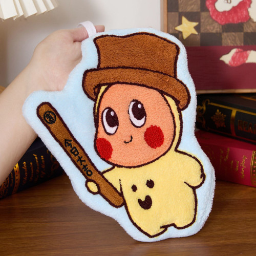 星星人擦手巾掛式高顔值可愛珊瑚絨超強吸水加厚廚房衛生間擦手布