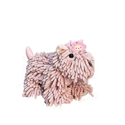 卡通小狗掛式擦手巾雪尼爾可愛擦手公仔廚房吸水加厚不掉毛擦手布