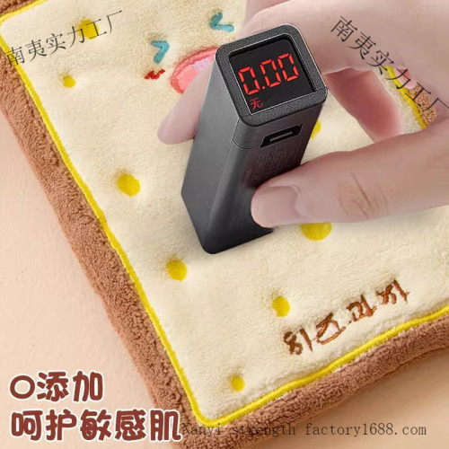 可愛擦手巾廚房擦手毛巾掛式衛生間吸水三層加厚抹布家用兒童手帕