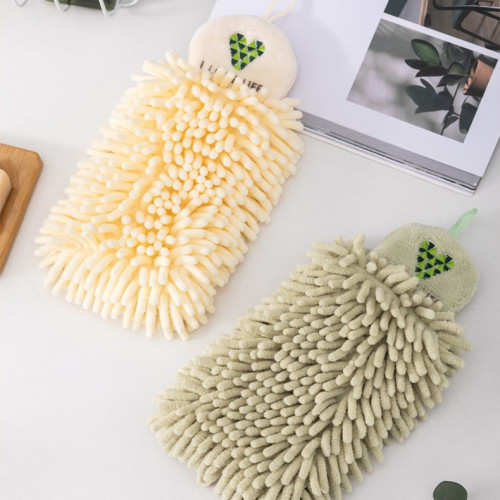 雪尼爾擦手巾可掛式吸水廚房衛生間抹手布搽手帕速乾E18