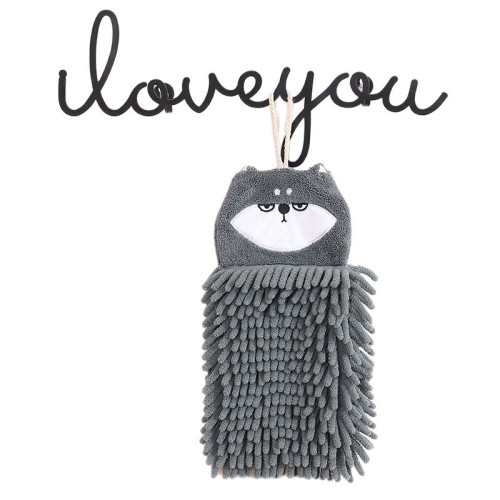 可愛速乾雪尼爾擦手巾防臭清新廚房加厚不掉毛浴室清潔掛式可攜式巾