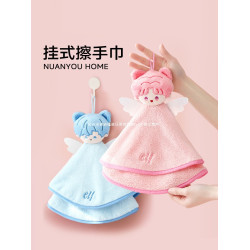 擦手巾掛式毛巾超強吸水厚不易髮臭廚房浴室擦手布帕可愛卡通