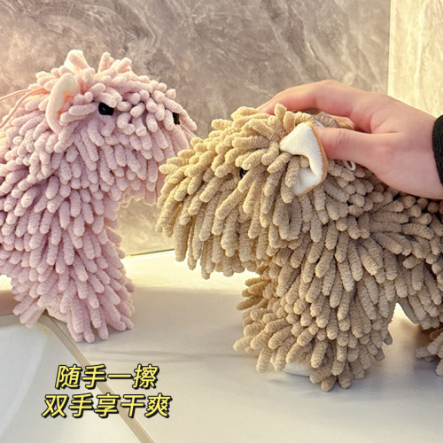 小超強吸水衛生間擦毛巾掛擦手巾雪尼爾卡通式手球可愛廚房狗公仔