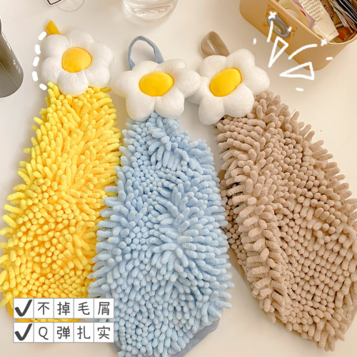 可愛花朵擦手巾掛式家用廚房衛生間浴室感吸水速乾加厚抹手巾 可愛花朵擦手巾掛式家用廚房衛生間浴室感吸水速乾加厚抹手巾