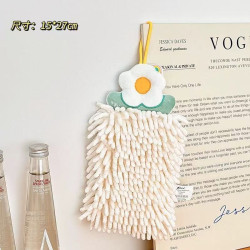 雪尼爾擦手巾掛式吸水不毛加厚家用廚房衛生間毛巾高顔值擦手帕