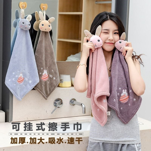 加厚卡通掛式超強吸水可愛擦手巾廚房衛生間家用搽手帕毛巾速乾 加厚卡通掛式超強吸水可愛擦手巾廚房衛生間家用搽手帕毛巾速乾