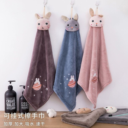 加厚卡通掛式超強吸水可愛擦手巾廚房衛生間家用搽手帕毛巾速乾 加厚卡通掛式超強吸水可愛擦手巾廚房衛生間家用搽手帕毛巾速乾