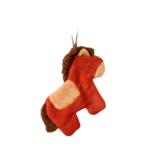 紅色小馬擦手巾馬年新中式新年珊瑚絨抹手巾衛浴吸水喜慶掛式手帕