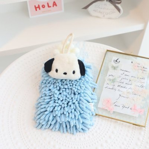 可愛雪尼爾擦手巾掛式家用廚房抹布浴室衛生間吸水毛巾卡通擦手帕