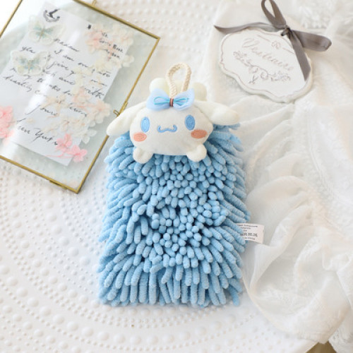 可愛雪尼爾擦手巾掛式家用廚房抹布浴室衛生間吸水毛巾卡通擦手帕